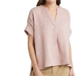 Madewell Pink Textured Blouse